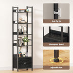 Furologee Book Shelf Set of 2, 6 Tier Tall Shelf - Image 4
