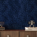 Navy Blue Curshed Velvet Wallpaper Self Adhesive Felt Fabric - Image 4
