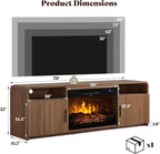 AMERLIFE 70" Fluted Fireplace TV Stand - Image 2