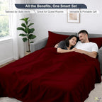 Cottington Lane Sleeper Sofa Sheets Full Size, 4 Piece Premium Quality 100% - Image 6