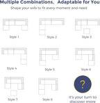 MAXYOYO 132" U Shaped Modular Sectional Sofa - Image 9
