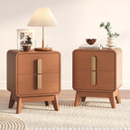 Mid Century Modern Nightstand Set of 2, Wood Bedside Table by Joinice