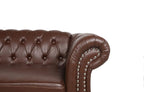LEVNARY Chesterfield Sofa, Classic Tufted Upholstered Leather Couch, Modern 3 - Image 5