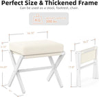 BAMBOOHOMIE Foldable Foot Stool Ottoman, Modern Foot Rest - Image 3