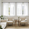 MIULEE White Sheer Curtains 63 Inches Long 4 Panels 54 x 63 Inches | Light by MIULEE
