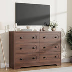Garvee 6 Drawer Dresser for Bedroom, Wooden Mid Century Modern Chest of Drawers - Image 5
