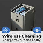 Smart Nightstand with Fingerprint Lock Drawers, Wireless Charging Support - Image 8
