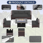 11 Pieces Patio Furniture Set - Image 6