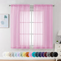 Chyhomenyc Sheer Curtains 63 Inch Length 2 Panels, Soft Airy, Rod Pocket by Chyhomenyc