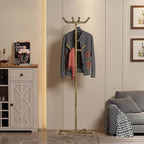 Industrial Coat Rack, Metal Pipe Coat Rack Stand Freestanding - Image 2