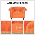 QHITTY 2 Piece Living Room Set, Sectional Chesterfield Sofa Chair Contemporary - Image 4