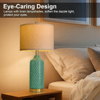 G-SAFAVA24.25 Modern Ceramic Green Table Lamps Set of 2 - Image 4