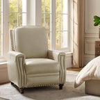 HULALA HOME Genuine Leather Manual Recliner Chairs Set of 2 - Image 9