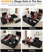 Cloud Sectional Couch, 105 Inch Modular Sectional Sofa - Image 3