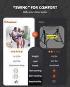 KingCamp Hammock Camping Chair, Swinging Portable Camp Chairs - Image 6