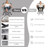 MBOOYOME Lazy Chair with Folding Ottoman, Modern Accent Armchair with Armrests - Image 9