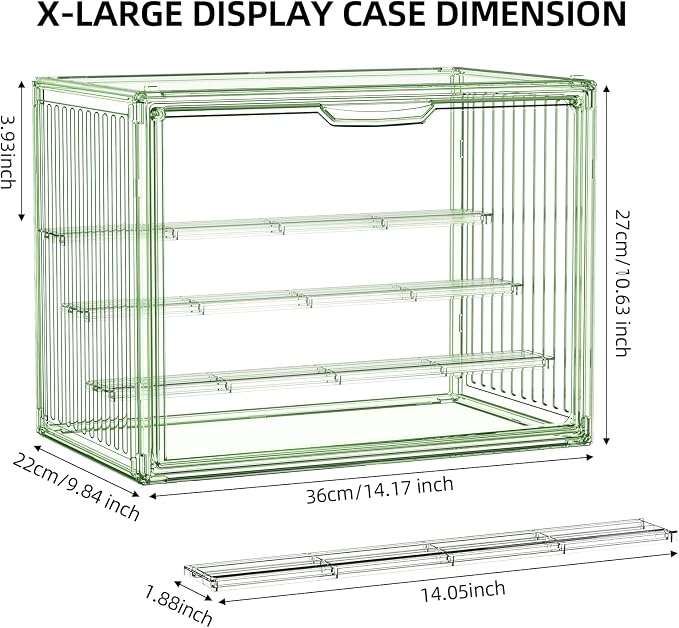 Clear Green Acrylic Figure Display Case - Image 6