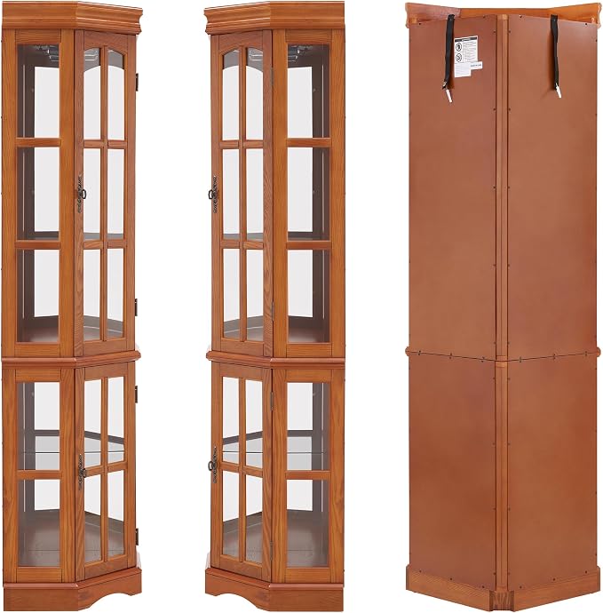 Seeutek Corner Curio Cabinet - Image 4