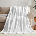 KMUSET Fleece Blanket Throw Size White Lightweight Super Soft Cozy Luxury Bed by COZYBLANKETHappyHomeLife