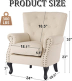Modern Faux Leather Accent Chair, Upholstered Mid-Century Armchair - Image 3