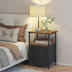 Fixwal Bedside Table with 3 Color Temperature Reading Light, Nightstand with - Image 2