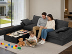 Upgrade Boneless Couch with Storage, Extra Deep&High Seat Modular Sectional - Image 2