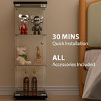 FANYUSHOW 3-Shelf Glass Display Cabinet - Image 5