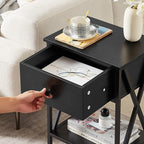 VECELO Nightstands Set of 2, Modern Bedside End Tables, Night Stands - Image 7