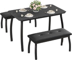 Dining Table for 4, 3-Piece Kitchen Table Set for 4 by IDEALHOUSE