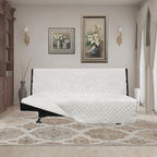 Easy-Going Reversible Couch Cover, Large Futon Sofa, Ivory/Ivory | Machine - Image 2