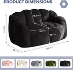 MAXYOYO Bean Bag Chair for Adults, Loveseat Floral Shaped Bean Bag Sofa - Image 2