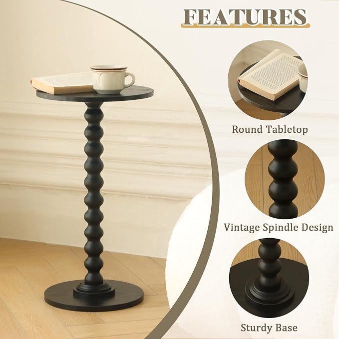 Fultyle Round Side Table, Small Drink Table - Image 5