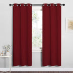 NICETOWN Burgundy Red Blackout Curtains 78 inches Length by NICETOWN
