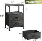 Huuger Night Stand Set of 2, Nightstand - Image 3