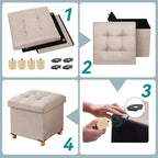 BRIAN & DANY Ottoman with Storage, Small Storage Ottoman - Image 3