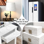 practicalWs Marble Paper Granite Gray/White Roll Kitchen Countertop Cabinet - Image 8