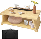 Floor Table, Altar Table Paulownia Folding Design, Low Meditation Table by Unknown