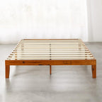 Mellow Naturalista Classic 12-Inch Solid Wood Platform Bed | Wooden Slats - Image 3