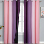 Pink and Purple Ombre Blackout Curtains - Image 2
