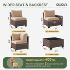Aoxun Patio Fruniture Sets, Wicker Outdoor Patio Furniture Set - Image 5