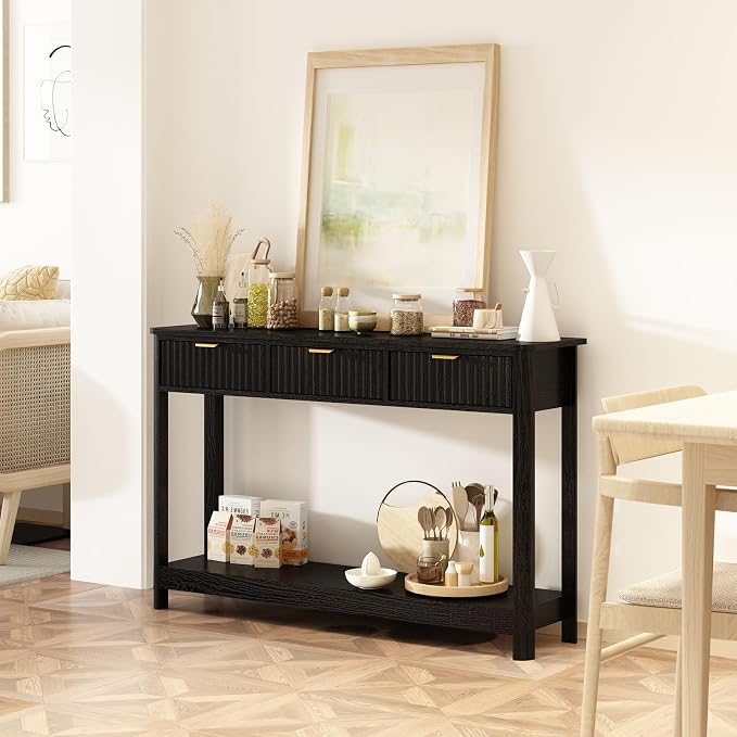 RUSTOWN Fluted Wood Console Table - Image 4