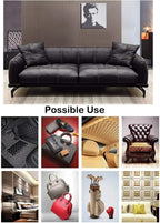 Wento Thick Half Yard Faux Leather Fabric Soft Skin Grain PU Leather - Image 7