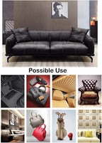 Wento Thick 3 Yard Faux Leather Fabric Soft Skin Grain PU Leather Fabric - Image 7