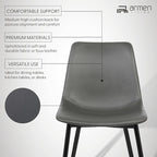 Armen Living Monte Mid Century Modern Dining Accent Chair - Image 4