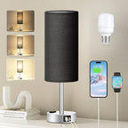 Black Bedroom Table Lamp for Bedside by Fenmzeelighting