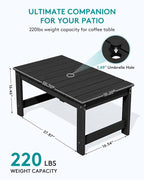 SERWALL 3 Pieces Patio Adirondack Bench Set, 2 Folding Adirondack Bench & 1 - Image 4