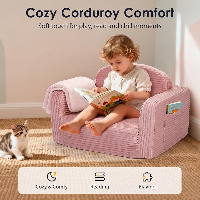 Foryoomi 2 in 1 Convertible Kids Couch - Image 3