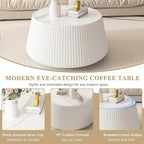 Modern Marble Nesting Coffee Table Set of 2, 26.77" Cup Shaped Coffee and End - Image 6