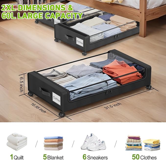 Beborxue Under Bed Storage - Image 3