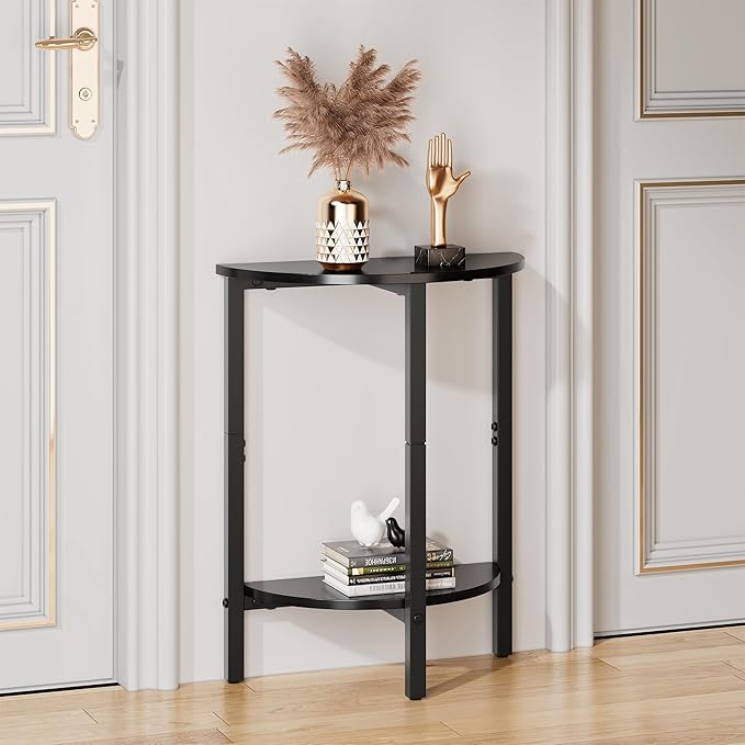 Vagusicc Side Table, Small End Table, 2 Tier Couch Side Tables, Small Round - Image 4